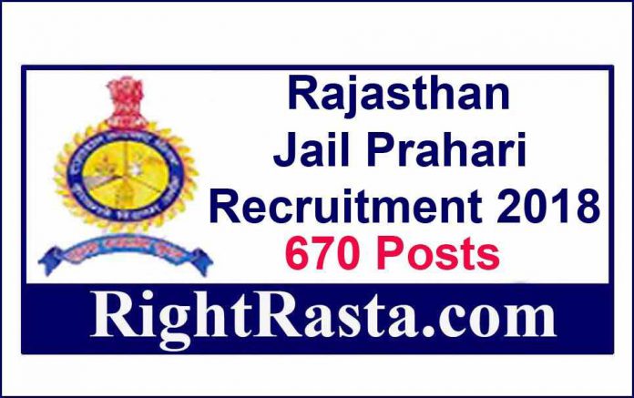 Rajasthan Jail Prahari Recruitment 2018