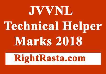 JVVNL Technical Helper Marks 2018