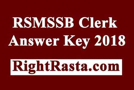 RSMSSB Clerk Answer Key