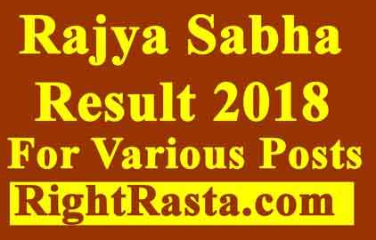 Rajya Sabha Result 2018