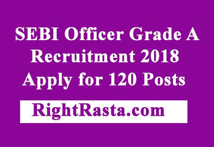 SEBI Officer Grade A Recruitment 2018