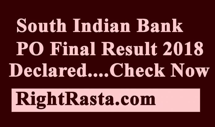 SIB PO Final Result 2018