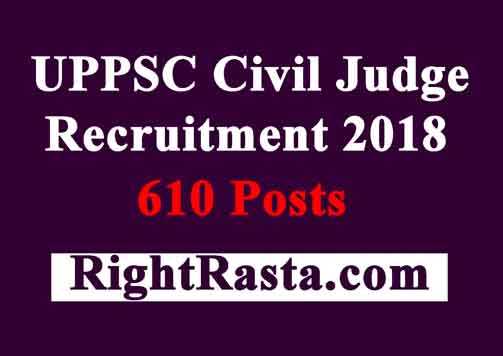 UPPSC Civil Judge Recruitment 2018