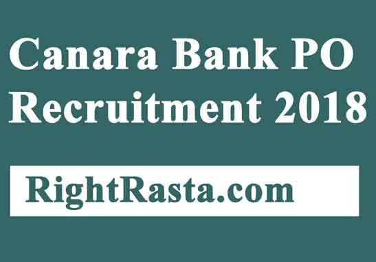 Canara Bank PO Recruitment 2018