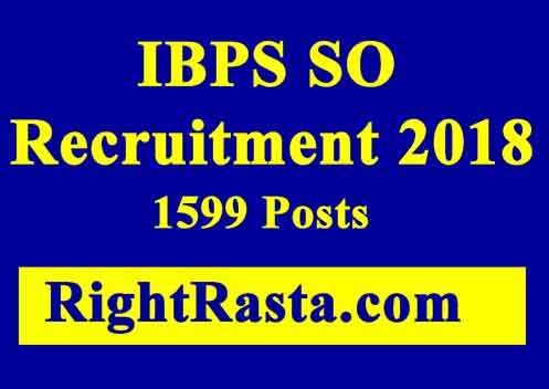 IBPS SO Recruitment 2018