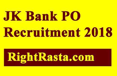 JK Bank PO Recruitment 2018