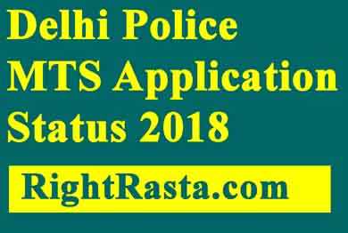 Delhi Police MTS Application Status 2018