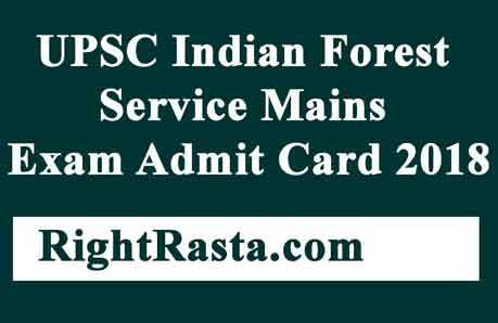 UPSC IFS Mains Admit Card 2018