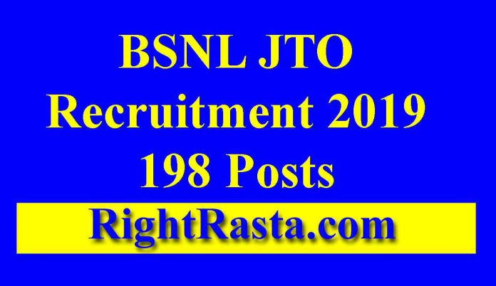 BSNL JTO Recruitment Online Form 2019