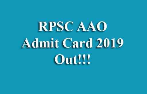 RPSC AAO Admit Card