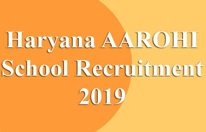 Haryana AAROHI School Recruitment