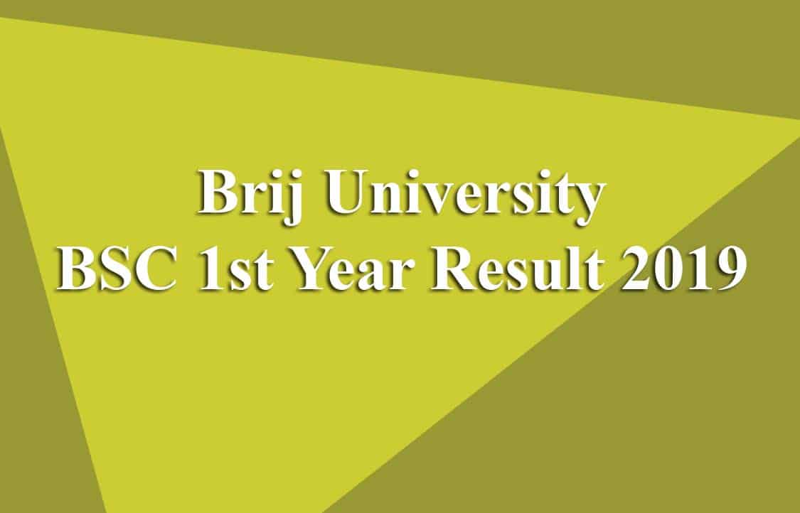 Brij University BSC 1st Year Result 2019 OUT ! MSBU B.Sc Second Result