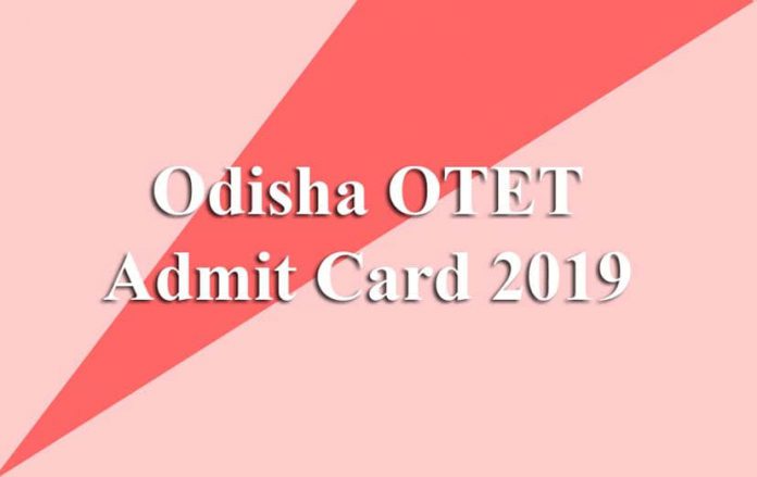 Odisha OTET Admit Card