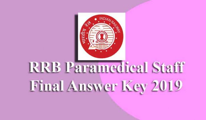 RRB Paramedical Staff Final Answer Key