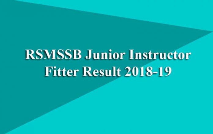 RSMSSB Junior Instructor Fitter Result