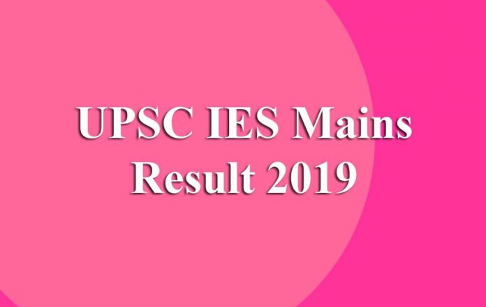 UPSC IES Mains Result