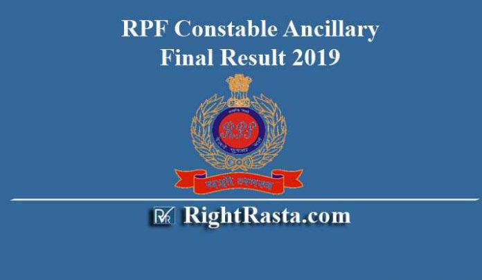 RPF Constable Ancillary Final Result