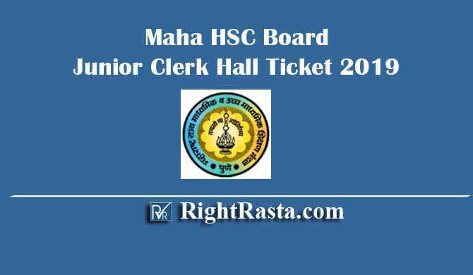 Maha HSSC Board Junior Clerk Hall Ticket 2019