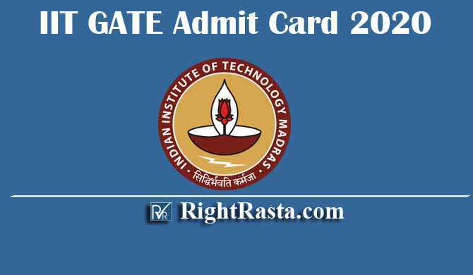 IIT GATE Admit Card 2020