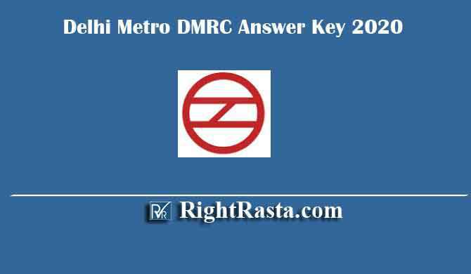 Delhi Metro DMRC Answer Key 2020