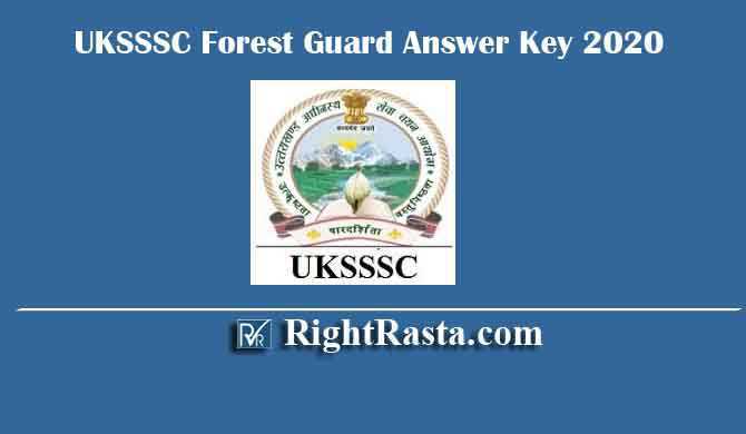 UKSSSC Forest Guard Answer Key 2020