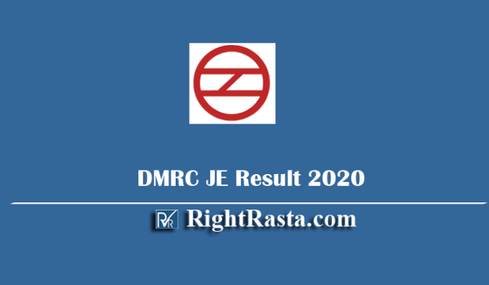 DMRC JE Result 2020