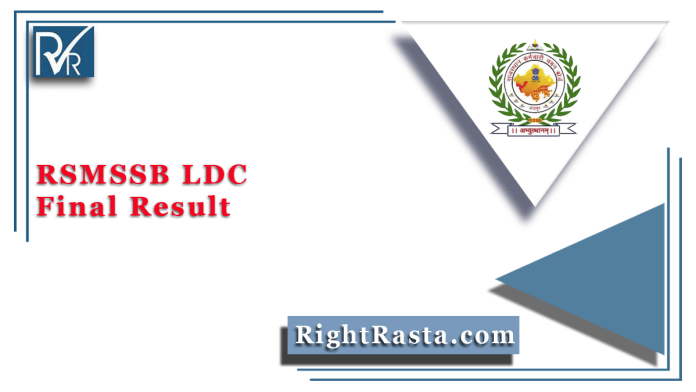 RSMSSB LDC Final Result