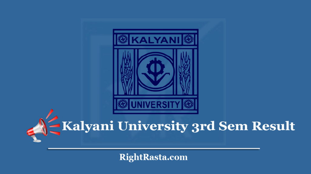 Kalyani University 3rd Sem Result 2020 (Out) KU Semester 3 Update