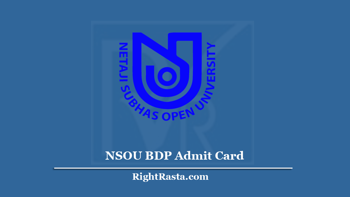 nsou assignment admit card