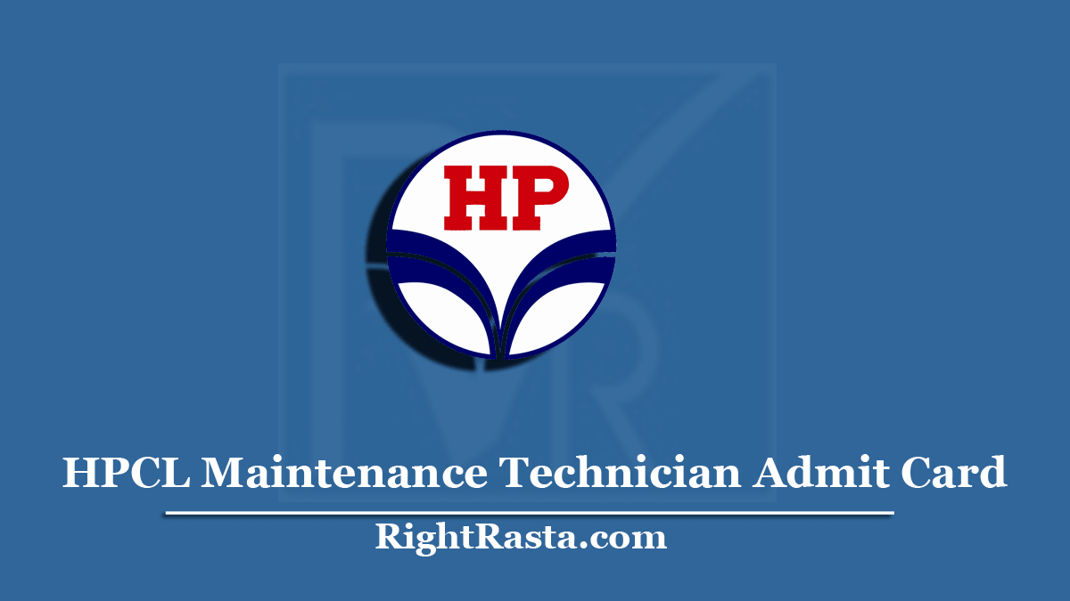 HPCL Maintenance Technician Admit Card