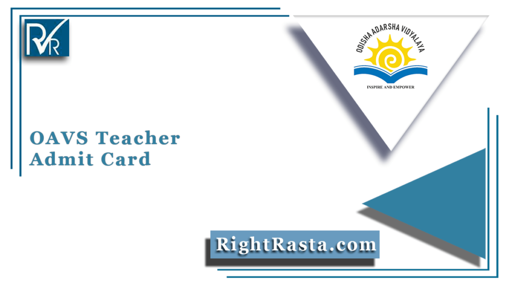 OAVS Teacher Admit Card 2021 (Out) | Download TGT, PGT Hall Ticket