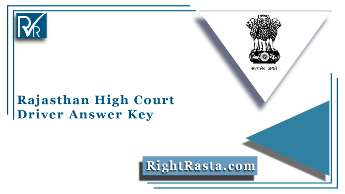 Rajasthan High Court Driver Answer Key