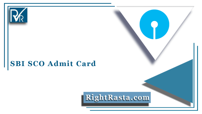 SBI SCO Admit Card