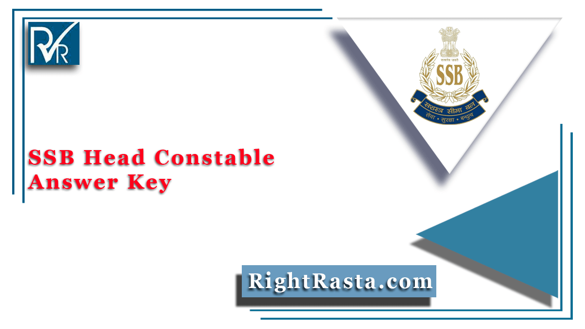 Ssb Head Constable Answer Key