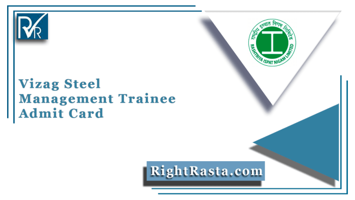 Vizag Steel Management Trainee Admit Card