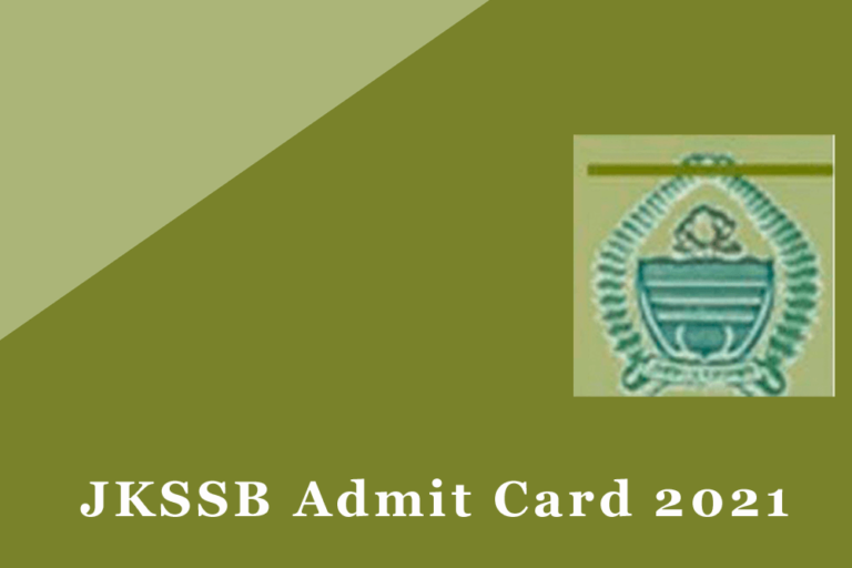 JKSSB Class 4th Admit Card 2021 (Out) | Download SSBJK Class IV Hall Ticket