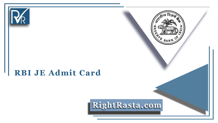 RBI JE Admit Card