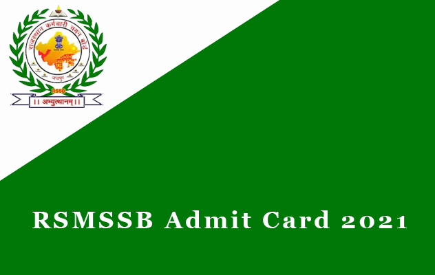 RSMSSB Admit Card 2021