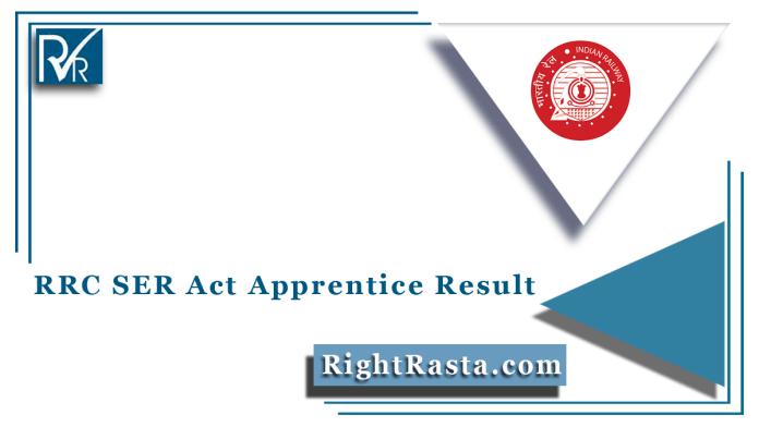 RRC SER Act Apprentice Result