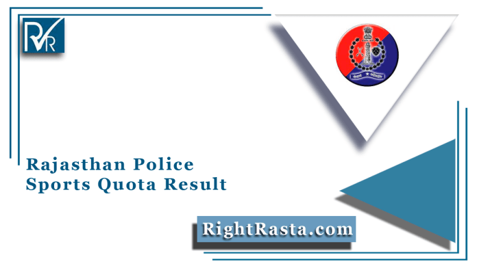 Rajasthan Police Sports Quota Result