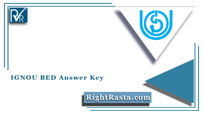 IGNOU BED Answer Key