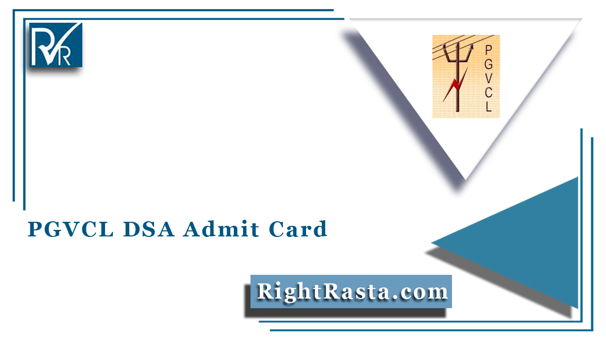 PGVCL DSA Admit Card