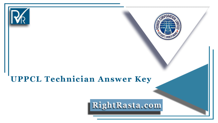 UPPCL Technician Answer Key