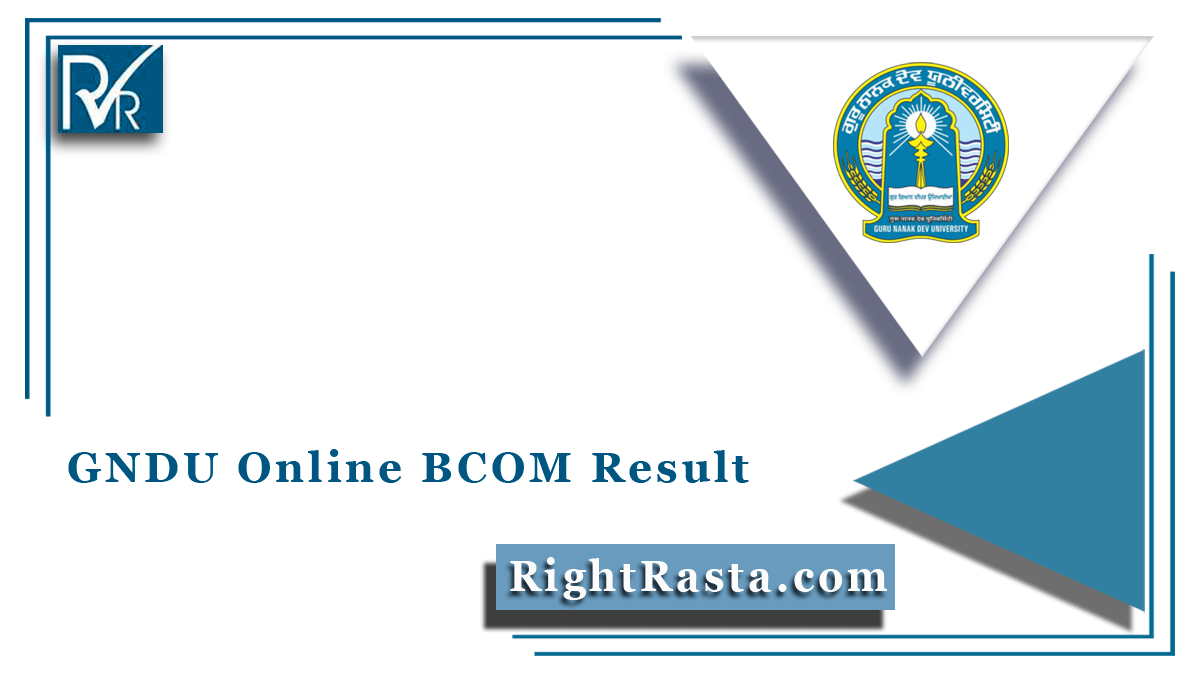 GNDU Online BCOM Result