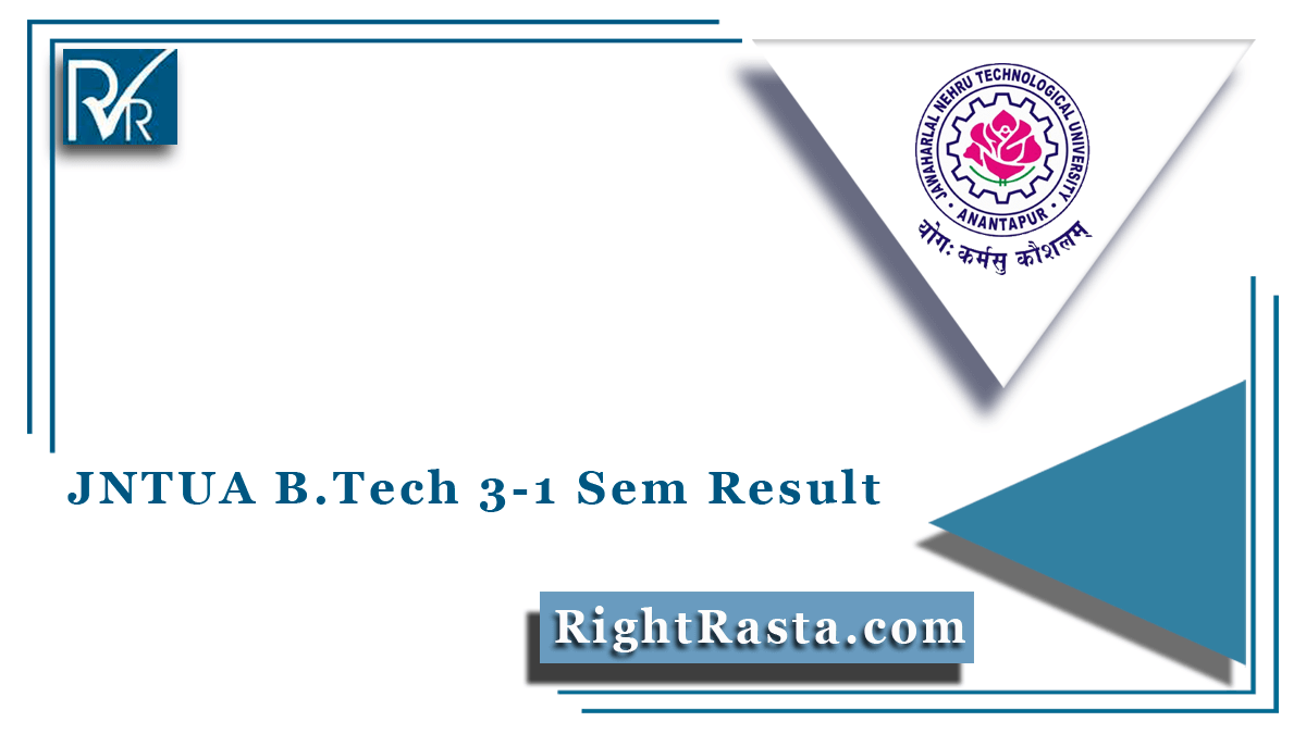 JNTUA B.Tech 3-1 Sem Result 2021 (Out) - Supply August Results