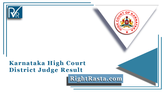 Karnataka High Court District Judge Result