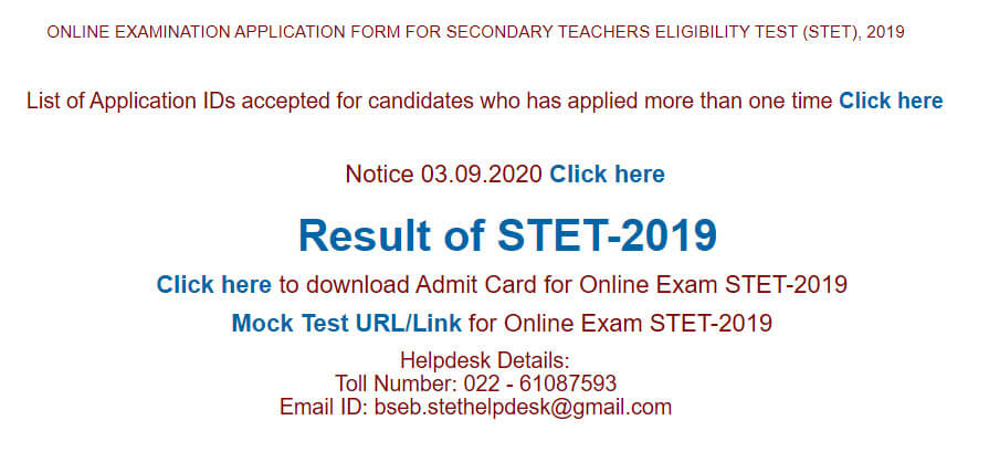 STET Result