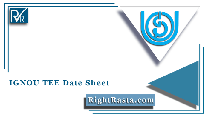 IGNOU TEE Date Sheet