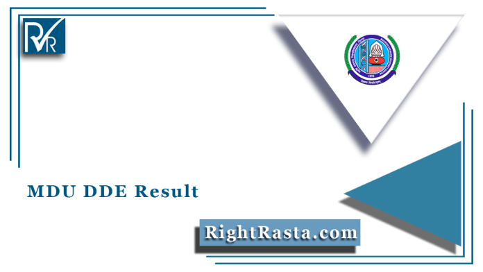 MDU DDE Result