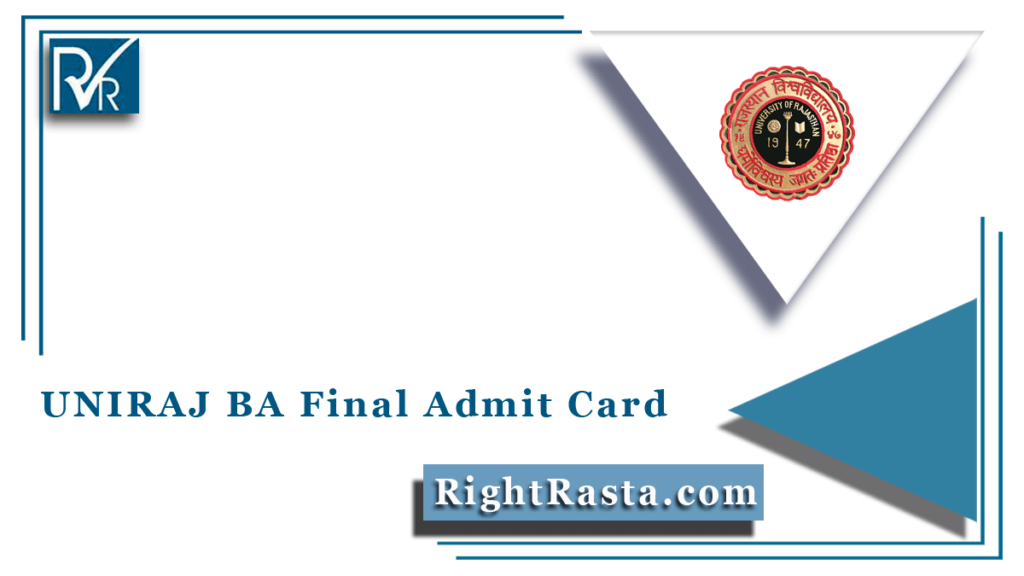 UNIRAJ BA Final Admit Card 2021 (Out) | RU B.A 3rd Year Admit Card